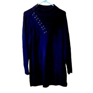 Chico's Zenergy Black mock turtleneck tunic sweater - Size 2 or XL